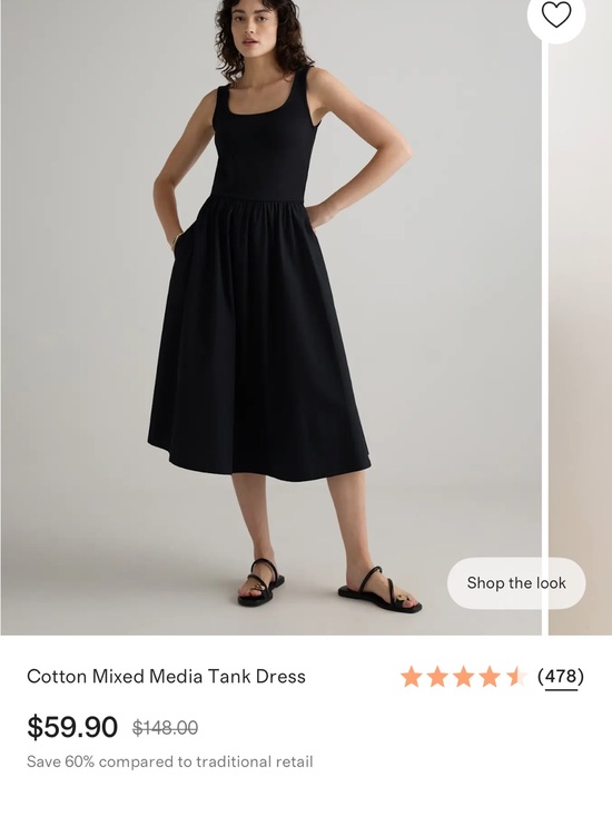 Quince Dresses & Skirts - Quince Black Tank Midi Dress NWT